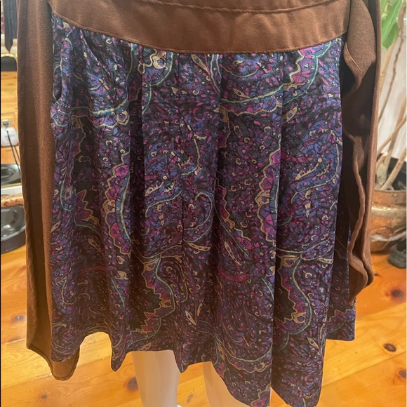 Gorgeous Japanese designer paisley purple, and brown skirt w/matching blouse SzM - Picture 12 of 16